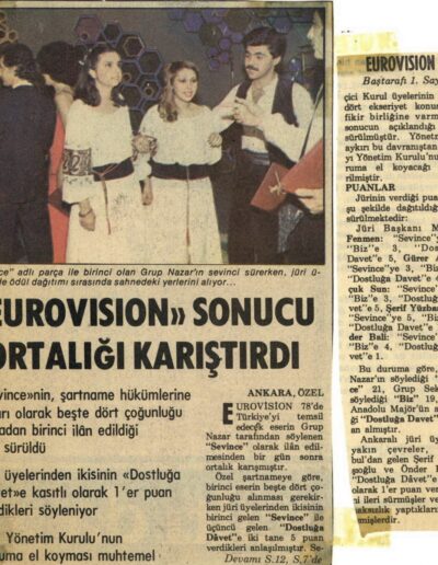 78 Eurovision Sonucu