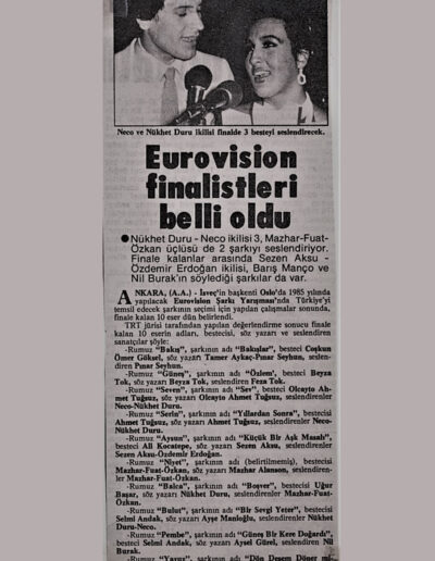 1985 Eurovision Finalistleri