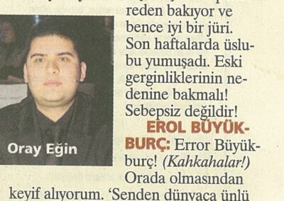 Behzat Uygur'un Jüri Hakkındaki Görüşleri